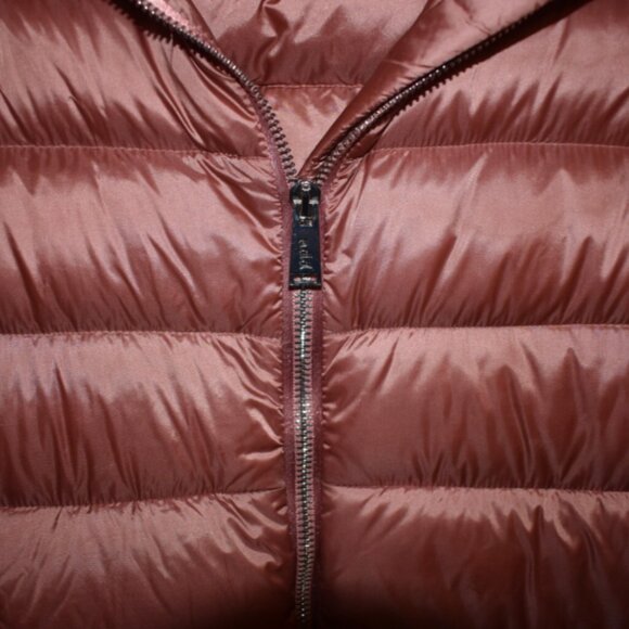 Add Women’s Jacket Goose Down Puffer Pink/Coral Size 6 with hood - Picture 4 of 12